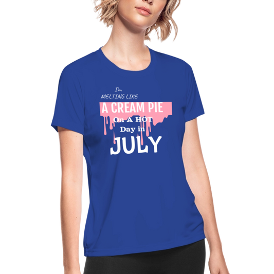 Women's Moisture Wicking Performance T-Shirt - royal blue