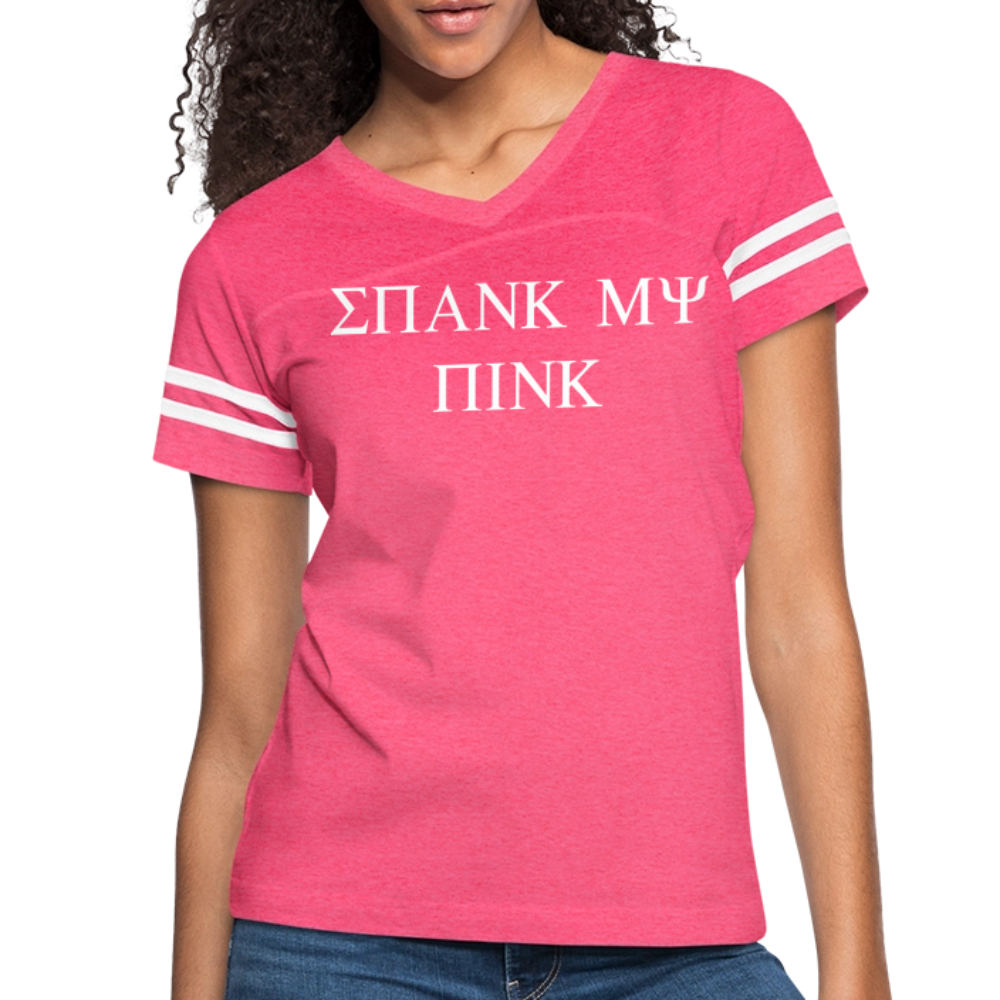 Women’s Vintage Sport T-Shirt - vintage pink/white