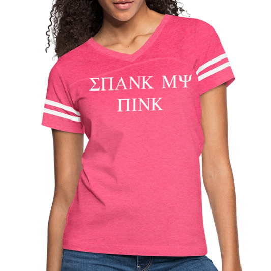 Women’s Vintage Sport T-Shirt - vintage pink/white