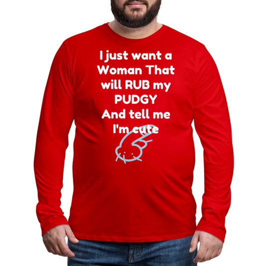 Men's Premium Long Sleeve T-Shirt - red