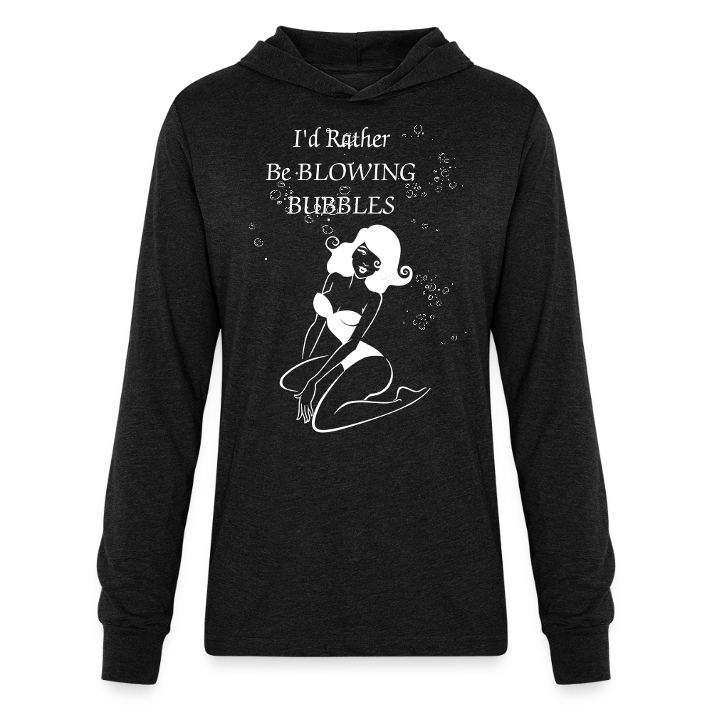 Unisex Long Sleeve Hoodie Shirt - heather black