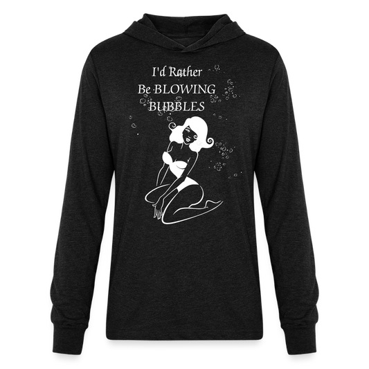 Unisex Long Sleeve Hoodie Shirt - heather black