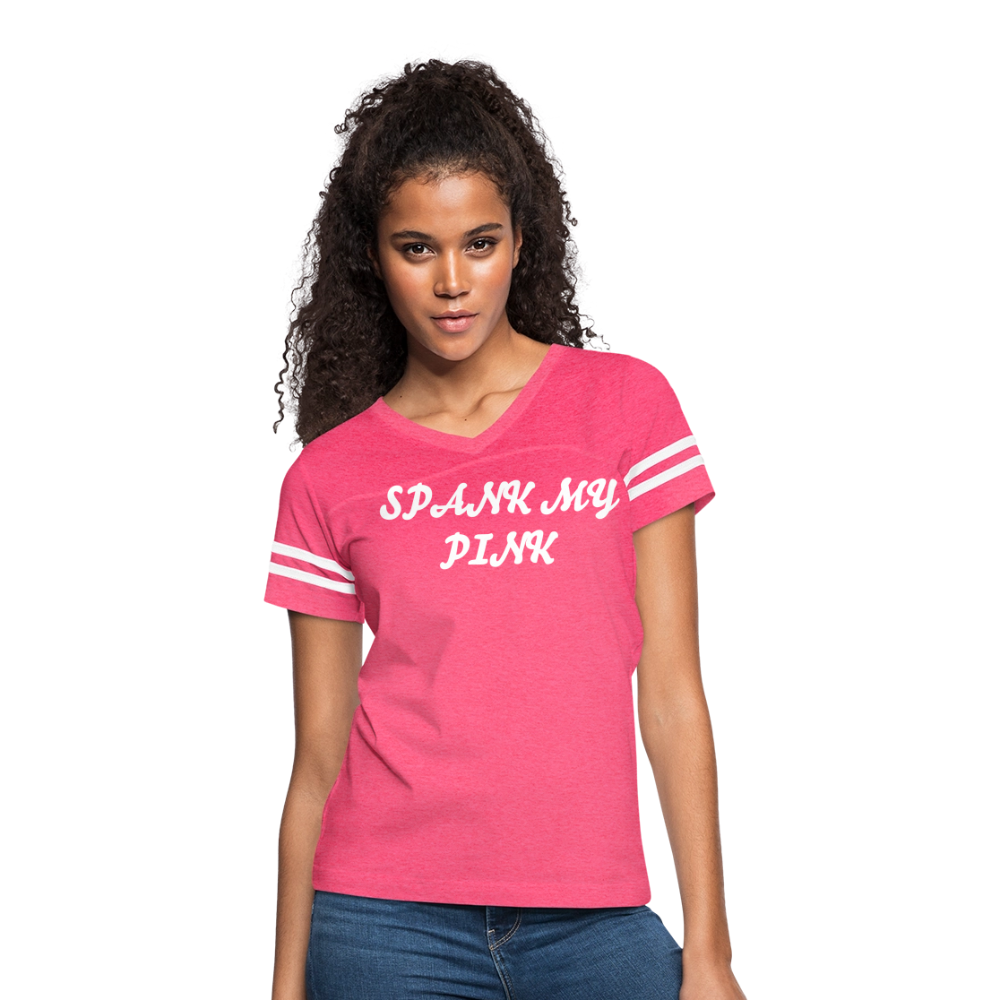 Women’s Vintage Sport T-Shirt - vintage pink/white