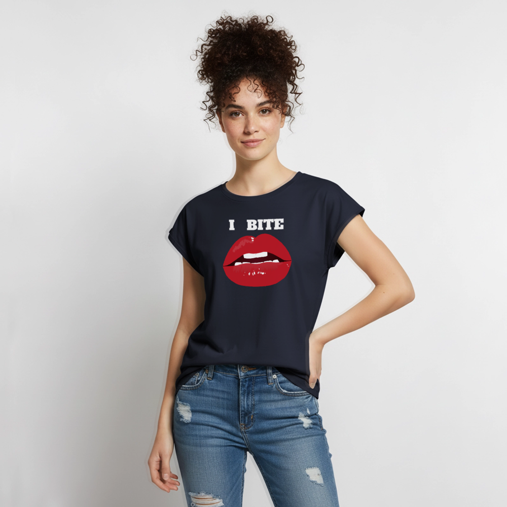 Women's Roll Cuff T-Shirt - navy