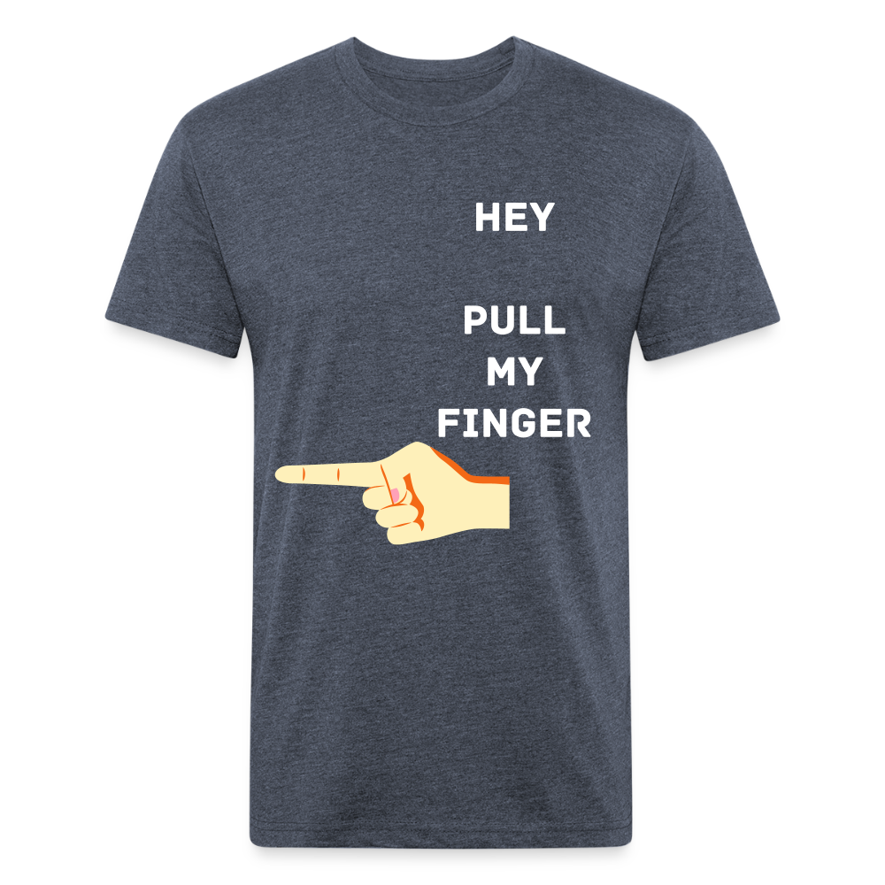 Fitted Cotton/Poly T-Shirt by Next Level - heather navy