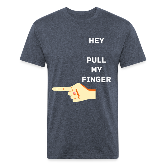 Fitted Cotton/Poly T-Shirt by Next Level - heather navy