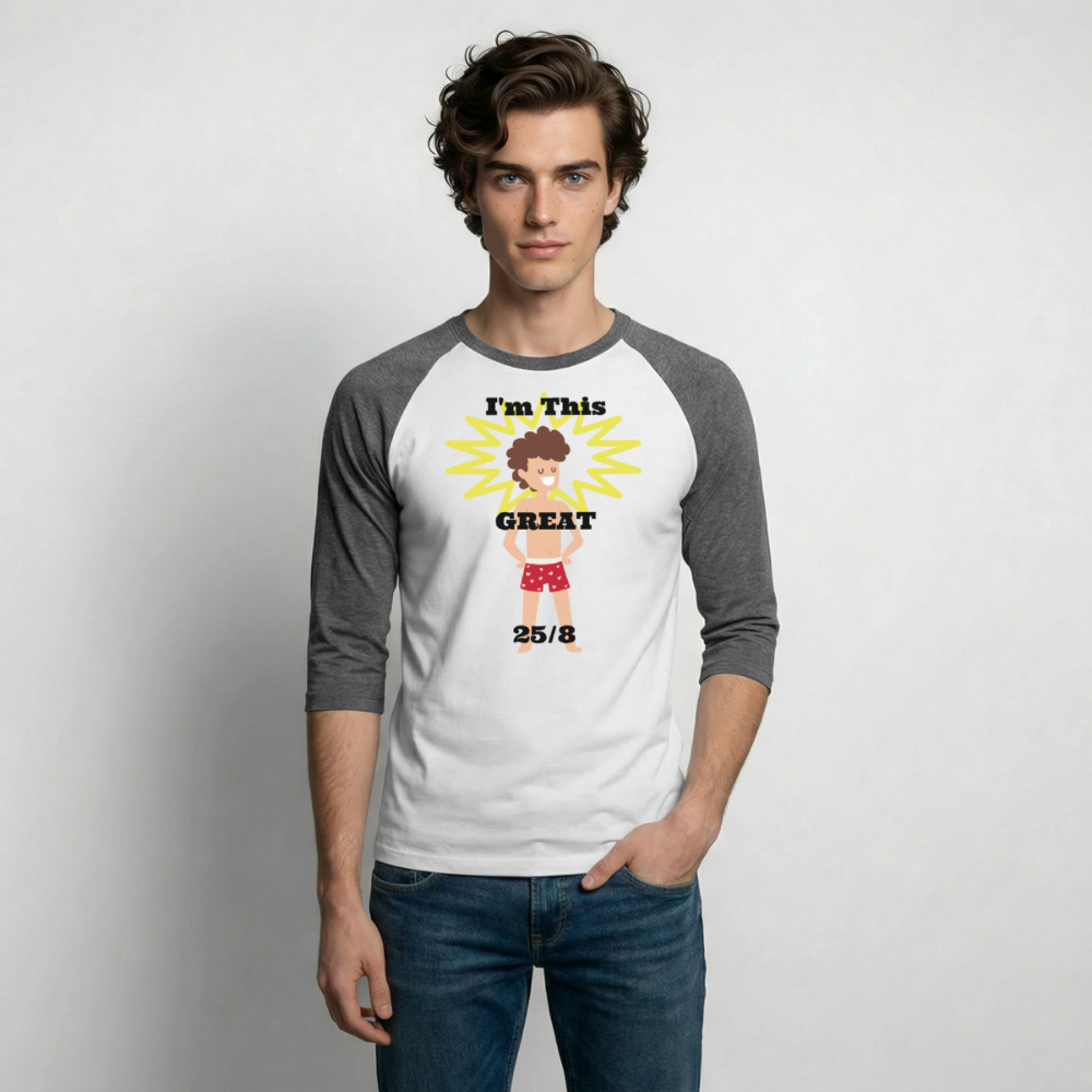 Baseball T-Shirt - white/charcoal