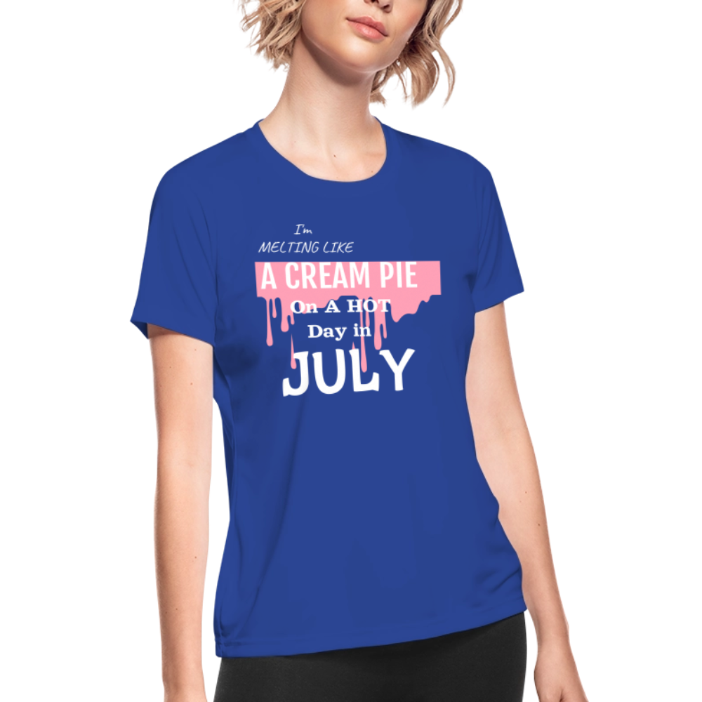 Women's Moisture Wicking Performance T-Shirt - royal blue