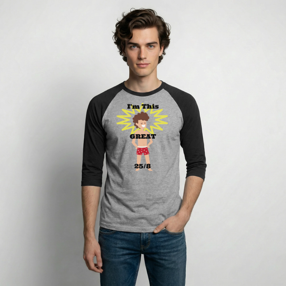 Baseball T-Shirt - heather gray/black