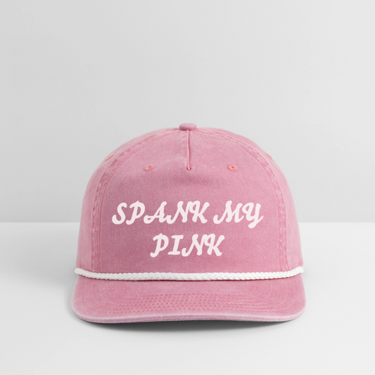 Vintage Washed Rope Cap - washed pink