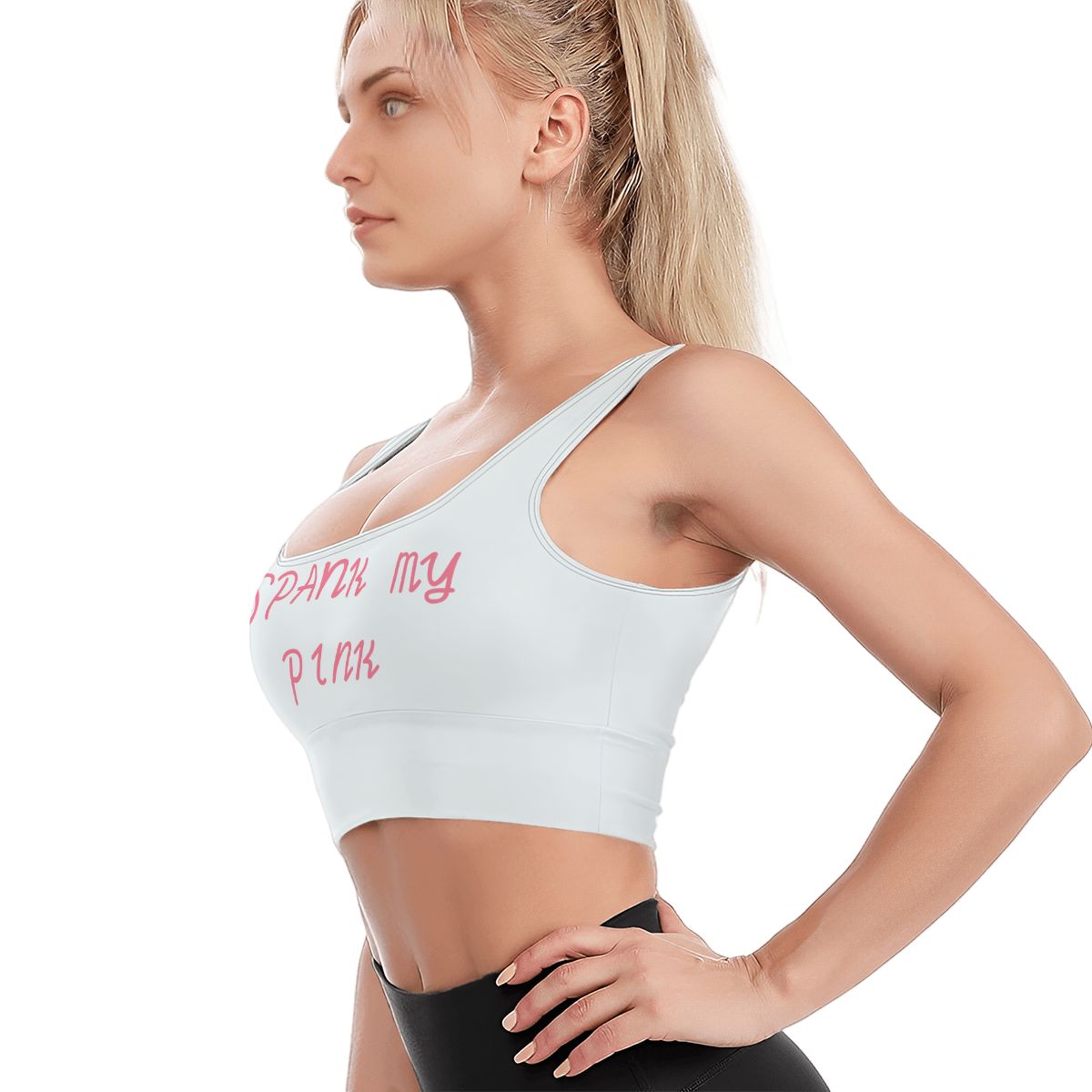 Spank my Pink Yoga Sports Bra Top, athletic bra